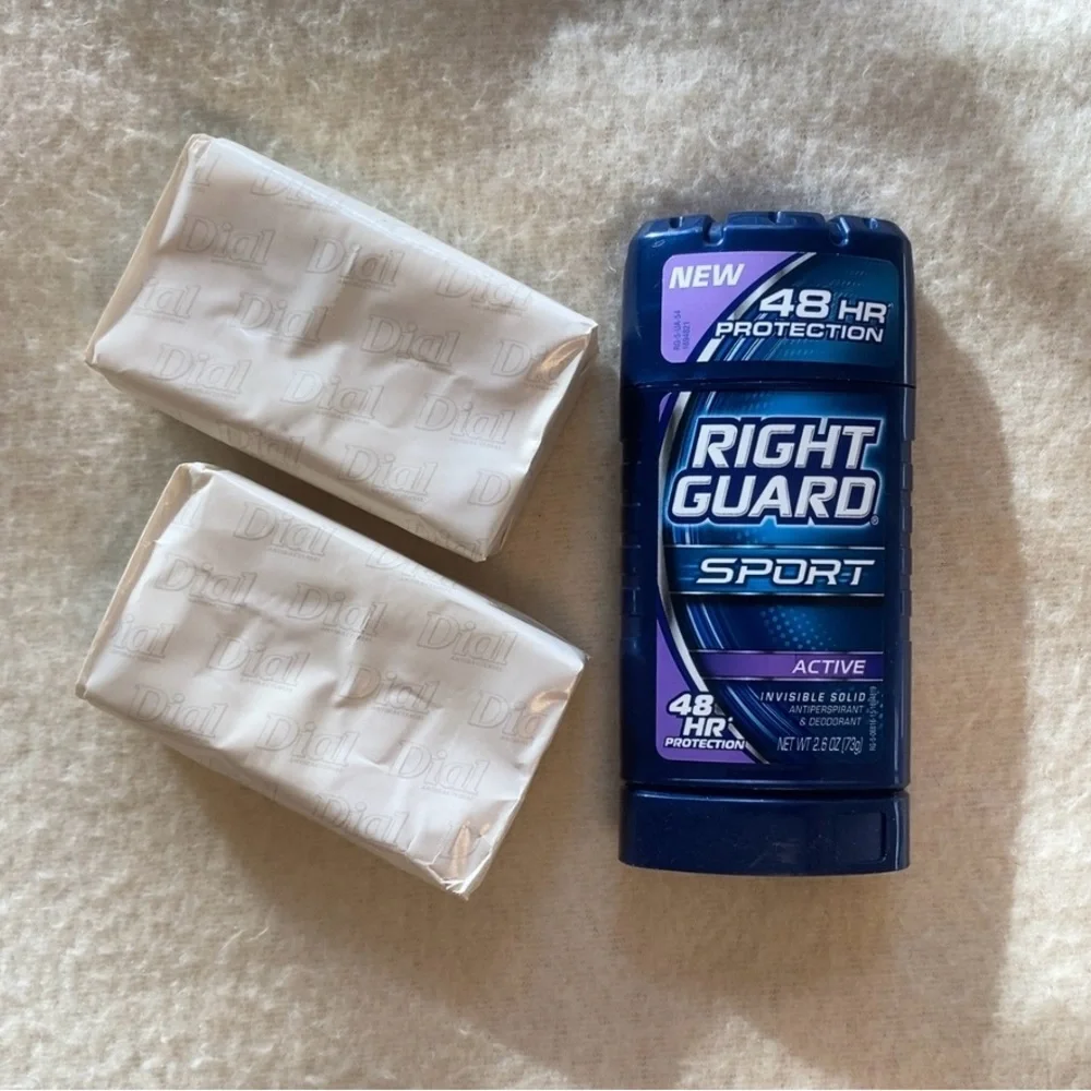 Right Guard 48hr Protection Deodorant and Bar Soap Bundle Brand New!
